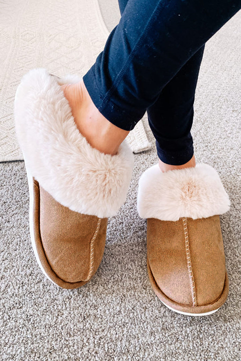 Plush Suede Winter Slippers