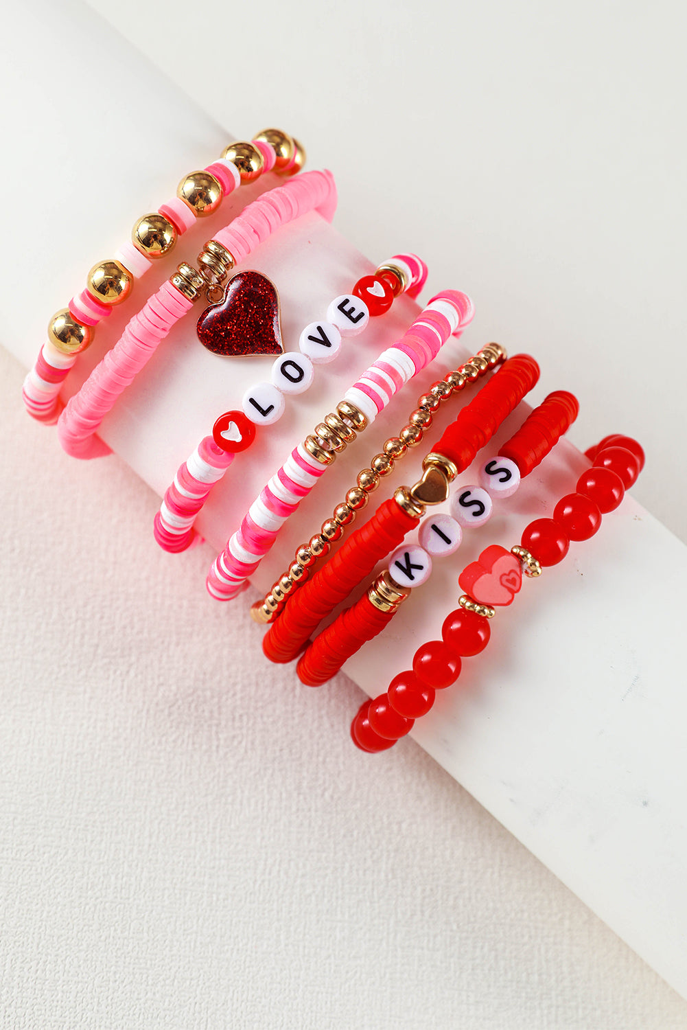 Valentines Beaded Bracelet Set