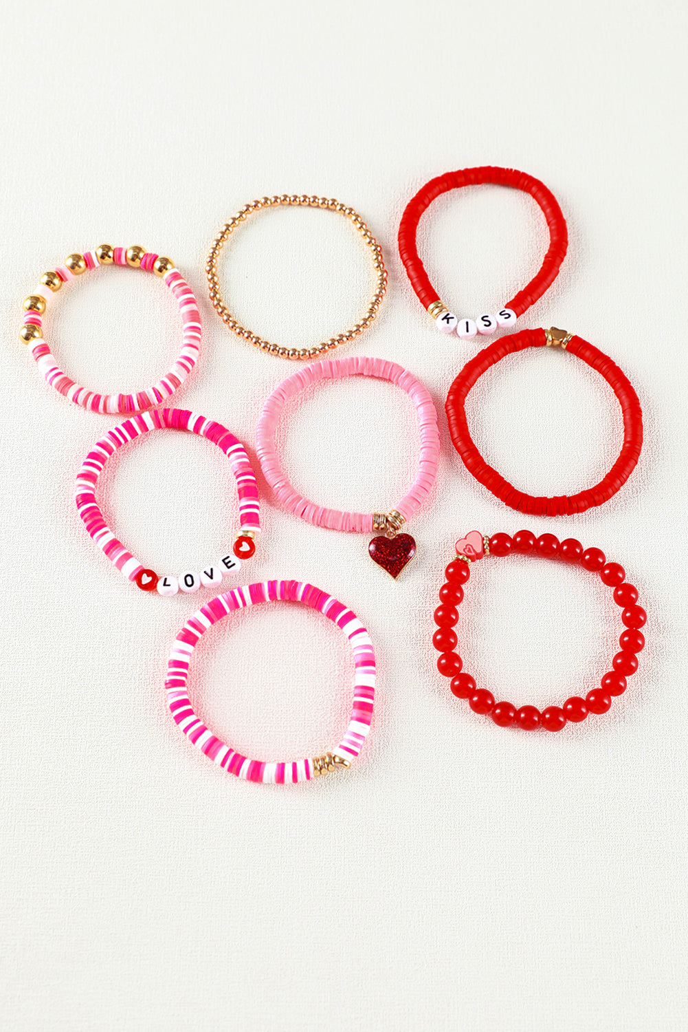 Valentines Beaded Bracelet Set