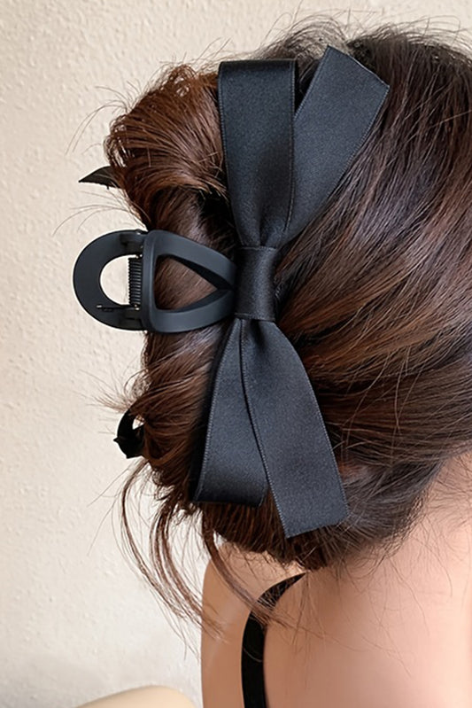 Black Bow Large Hair Claw