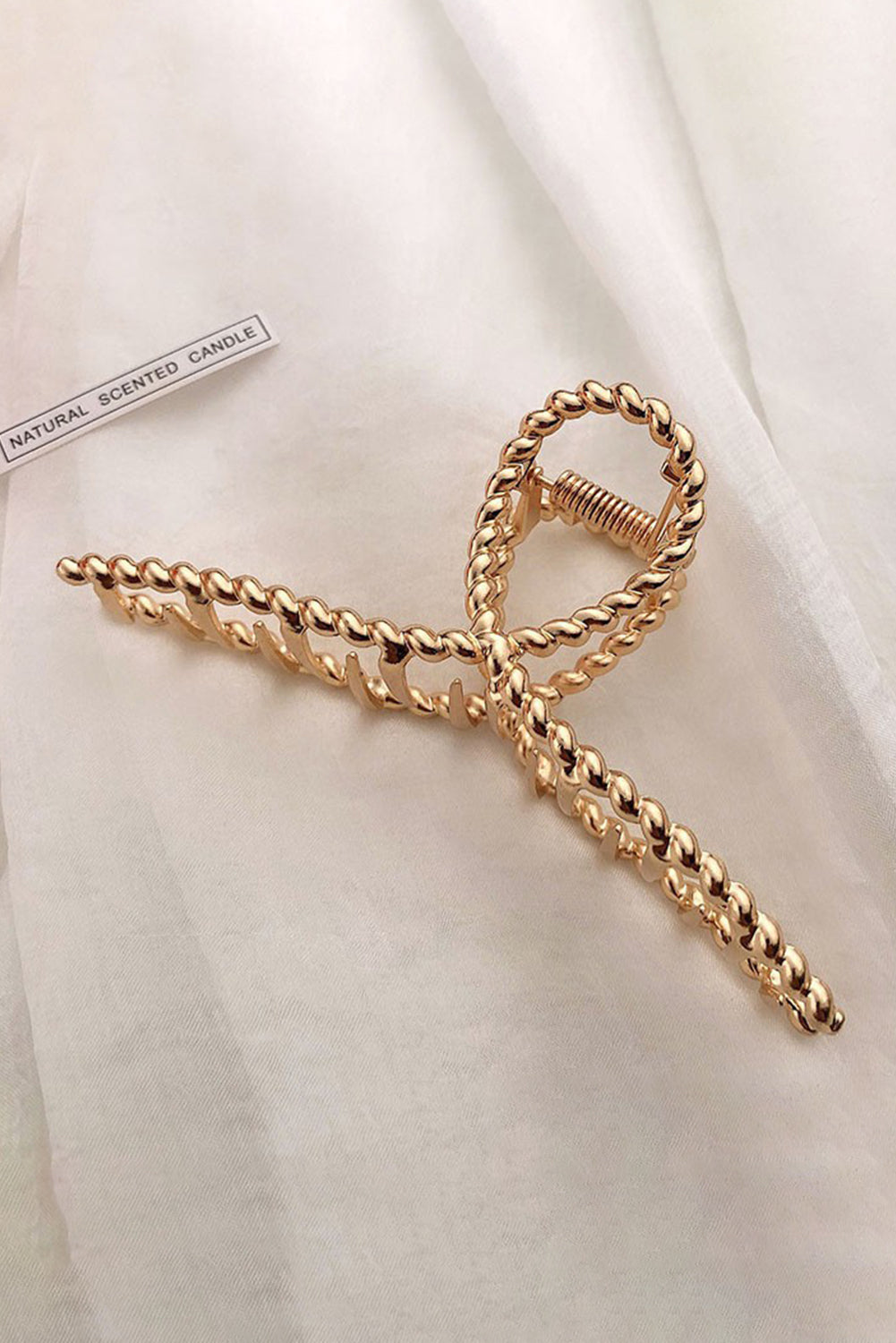 Gold Twist Large Hair Clip