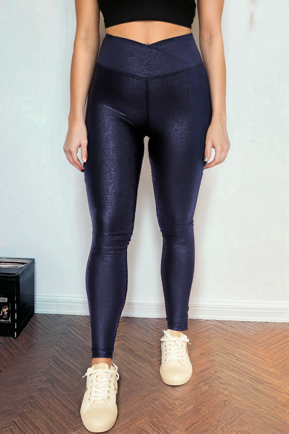 Black Sleek Leather Leggings